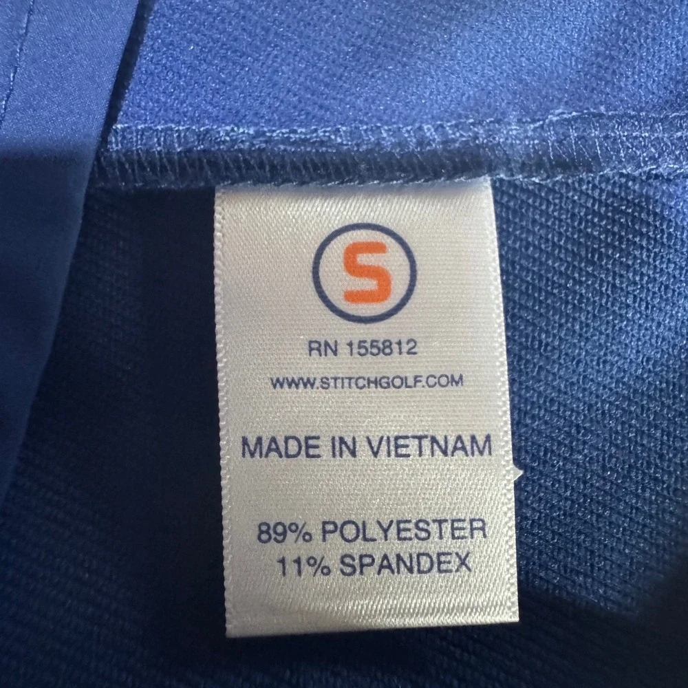 Stitch Golf Vest Mens Large Blue Full Zip SWS Weather System 211SA Performance